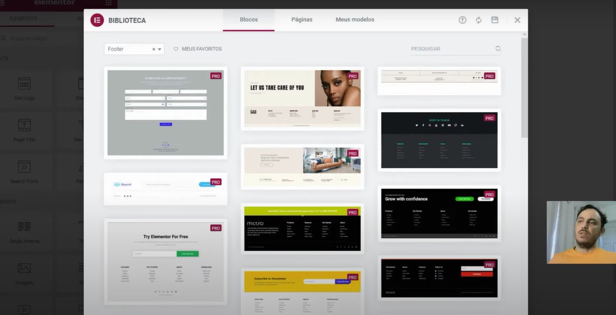 Footer -Vídeo aula